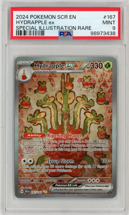 PSA 9 MINT - Hydrapple ex - 167/142 - SV07: Stellar Crown