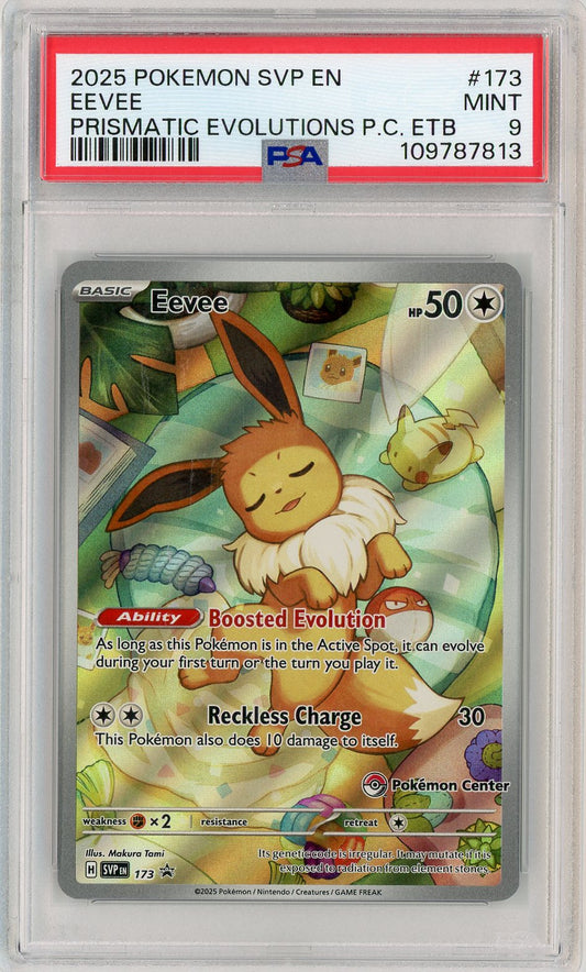 PSA 9 MINT - Eevee - 173 (Pokemon Center Exclusive) - SV: Scarlet & Violet Promo Cards