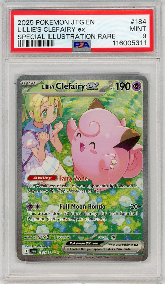 PSA 9 MINT - Lillie's Clefairy ex - 184/159 - SV09: Journey Together