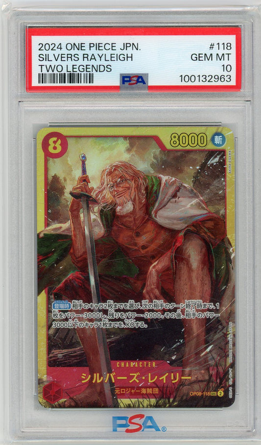 Silvers Rayleigh OP08-118 PSA 10 JAPANESE