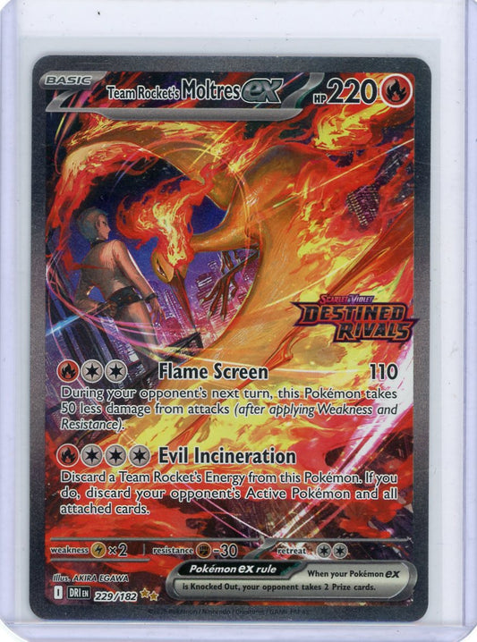Team Rocket's Moltres ex - 229/182 (Destined Rivals Stamp)