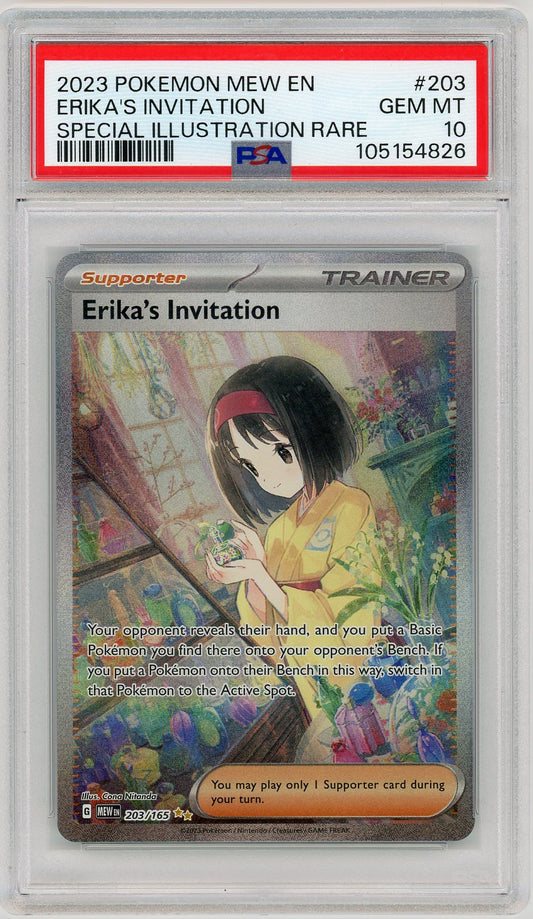 PSA 10 GEM MT - Erika's Invitation - 203/165 - SV: Scarlet & Violet 151