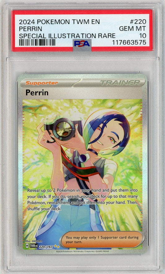 PSA 10 GEM MINT - Perrin - 220/167 - SV06: Twilight Masquerade