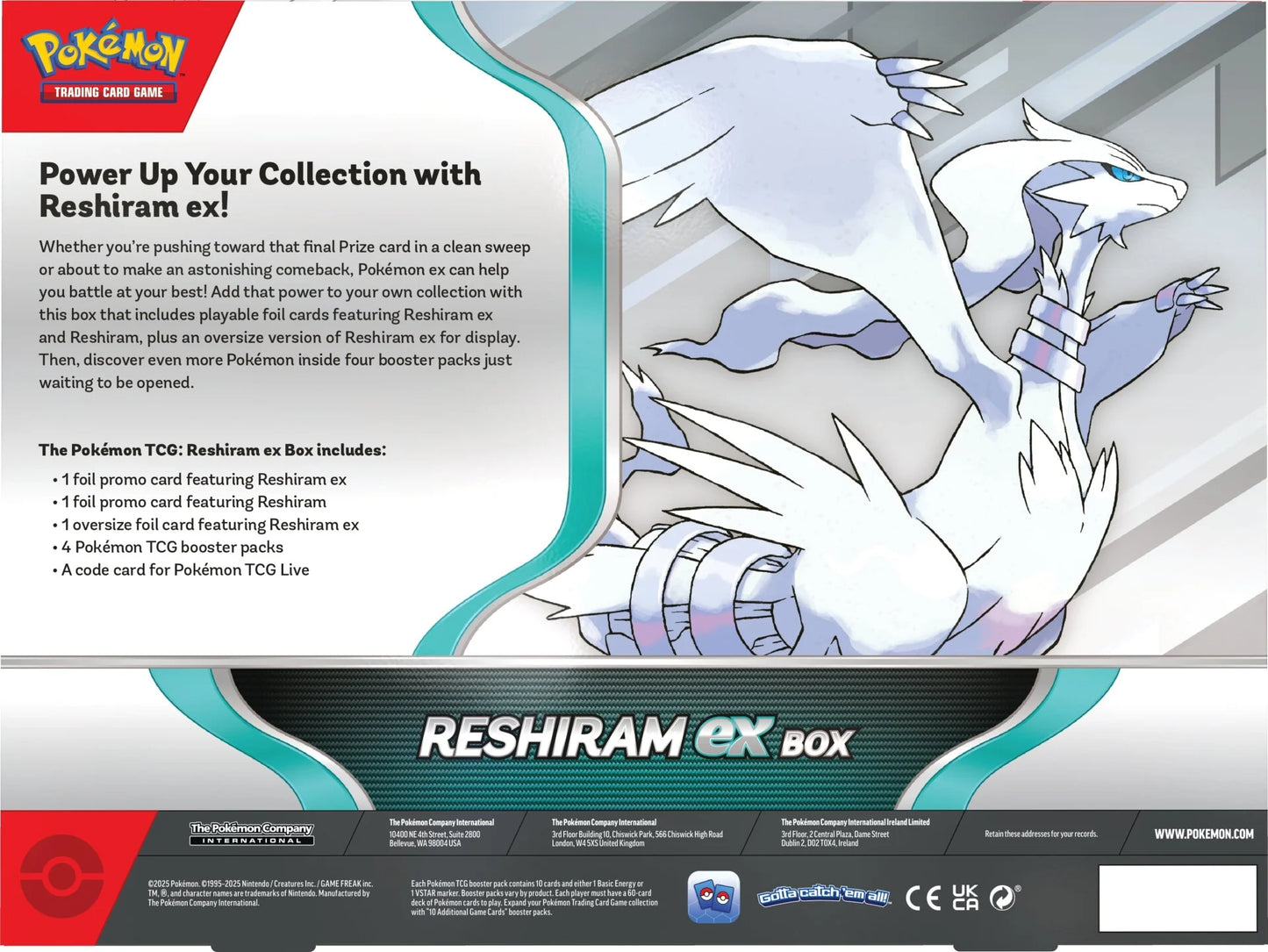 Pokemon TCG: Reshiram ex Box