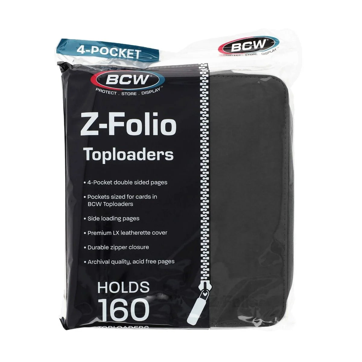 BCW SUPPLIES: Z-FOLIO Zippered LX Toploader Binder