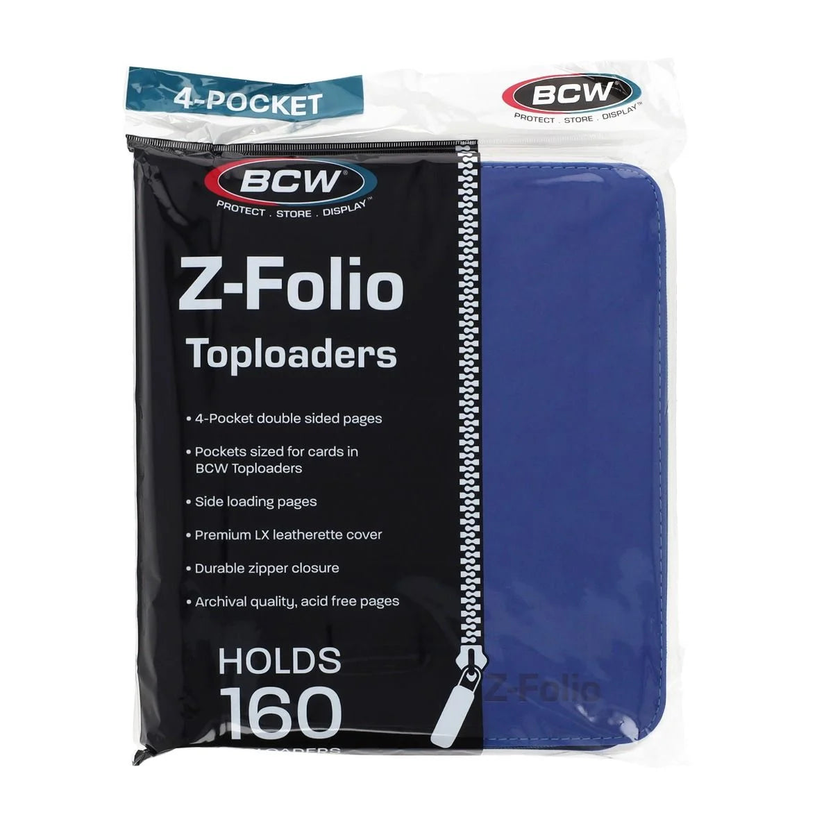 BCW SUPPLIES: Z-FOLIO Zippered LX Toploader Binder