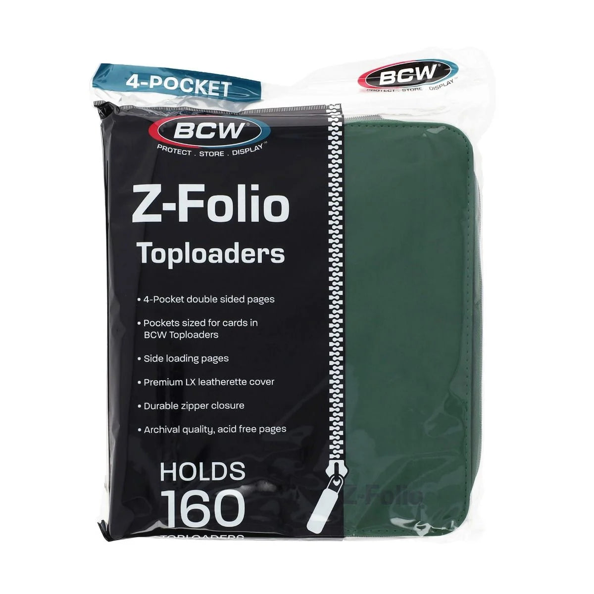 BCW SUPPLIES: Z-FOLIO Zippered LX Toploader Binder